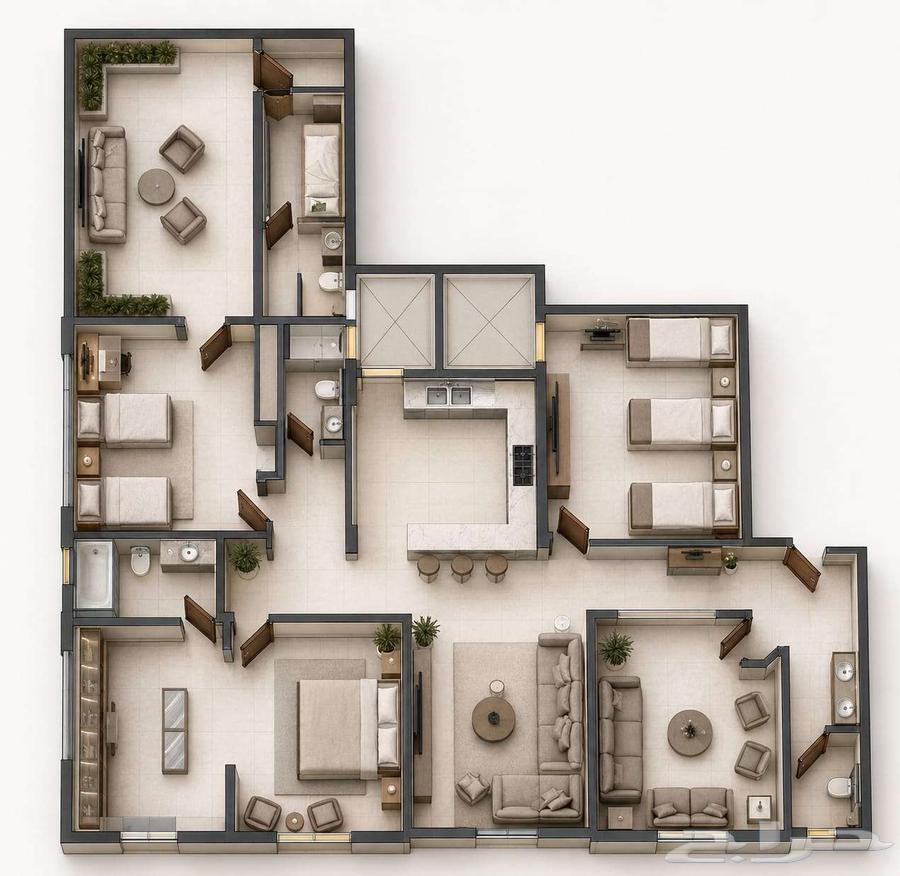 4 bedroom apartment in Dhahrat Laban, Riyadh 7