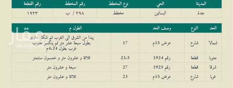 652 sqm land in Al Basateen 4