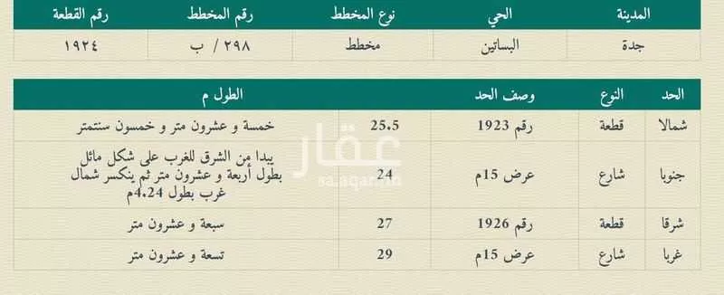 652 sqm land in Al Basateen 5