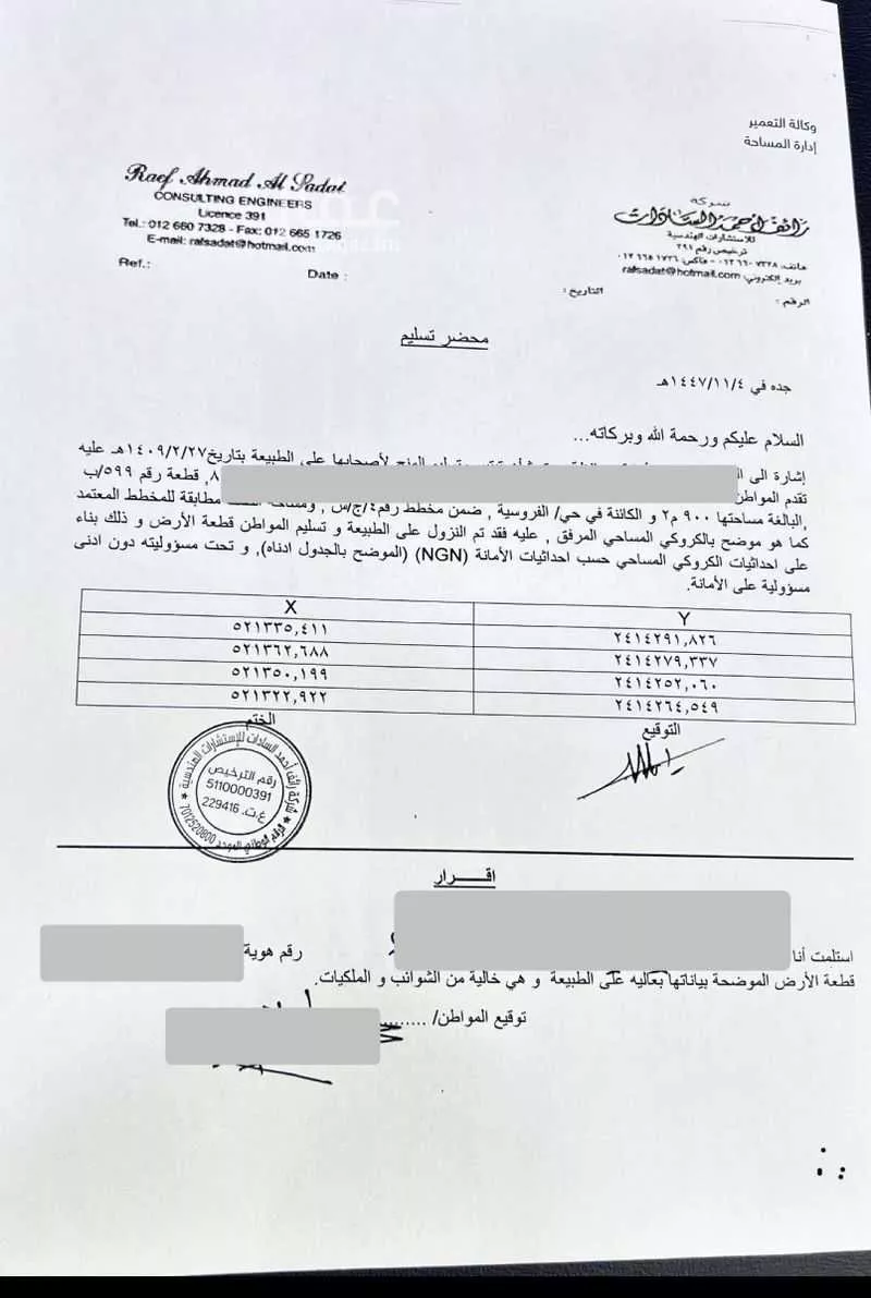 900 sqm land in Al Furusiyah 11