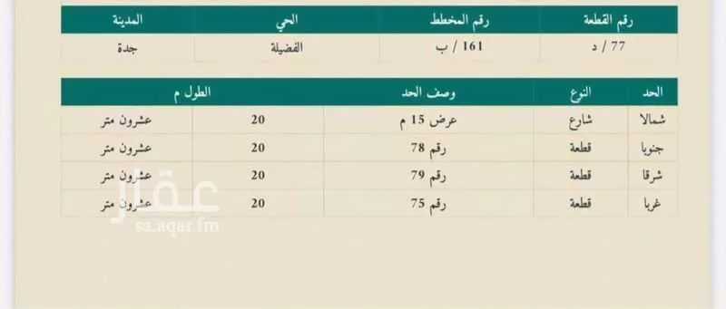 أرض 400 م² في الفضيلة 3