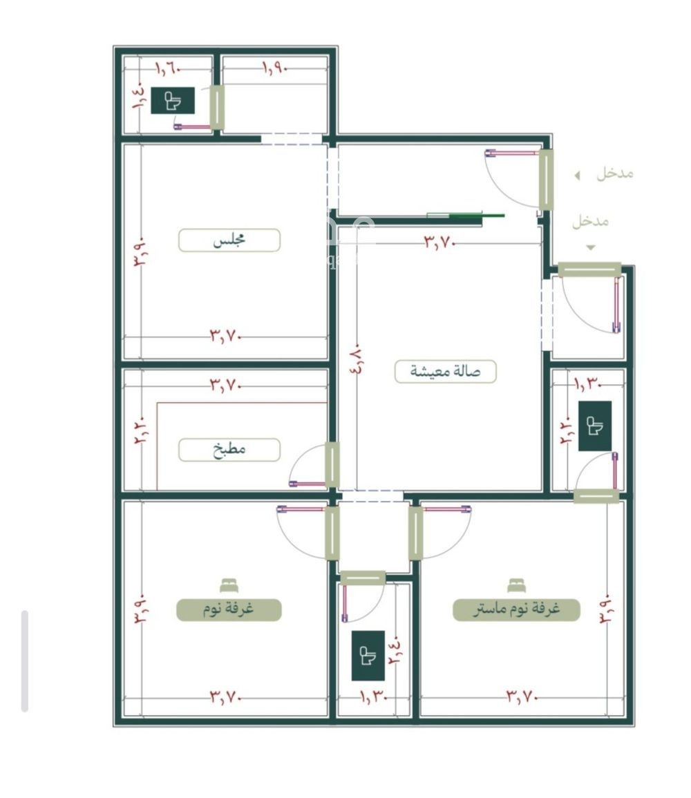 3 bedroom apartment in Al Nuzhah, Jeddah 5