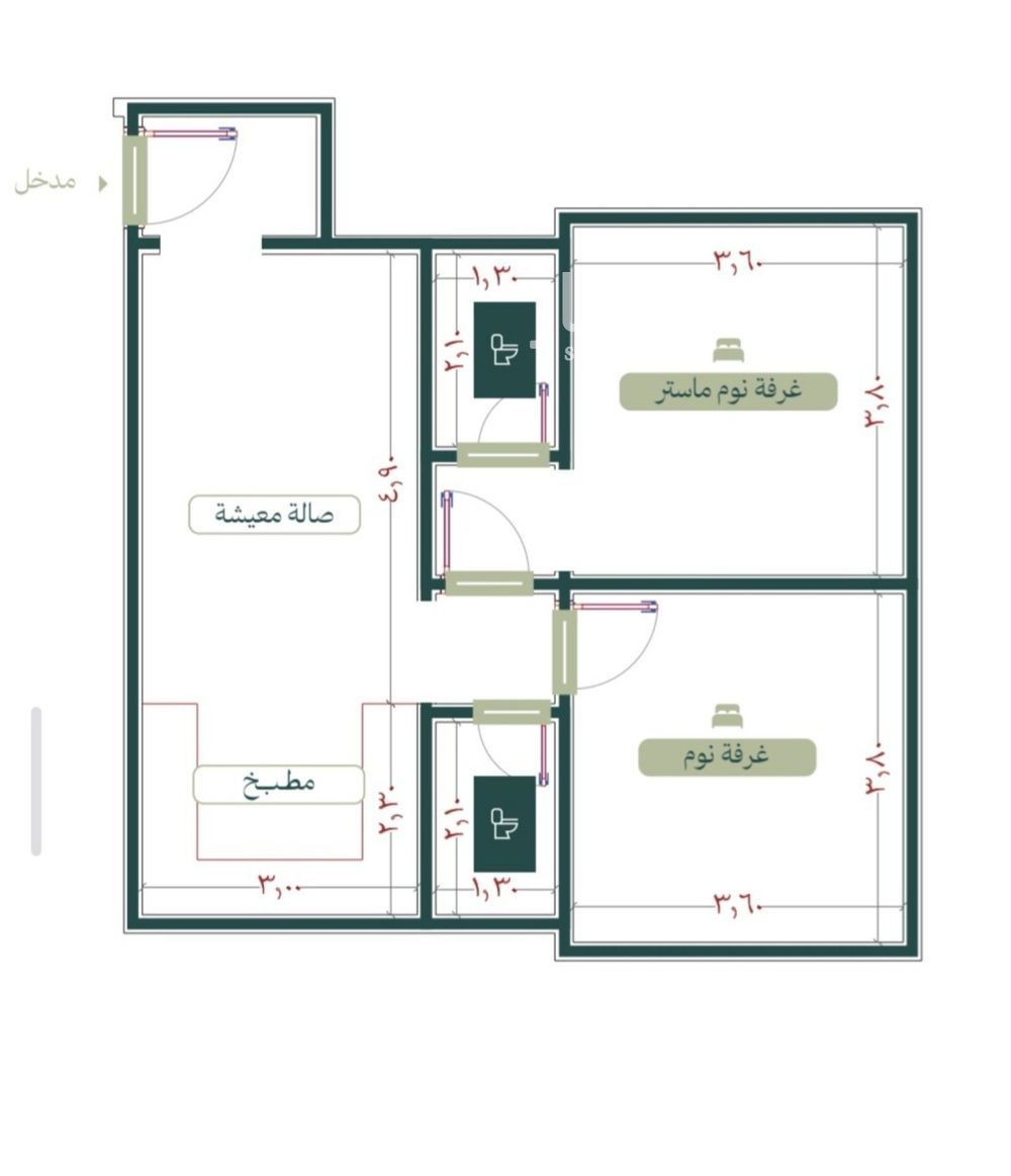 3 bedroom apartment in Al Nuzhah, Jeddah 2