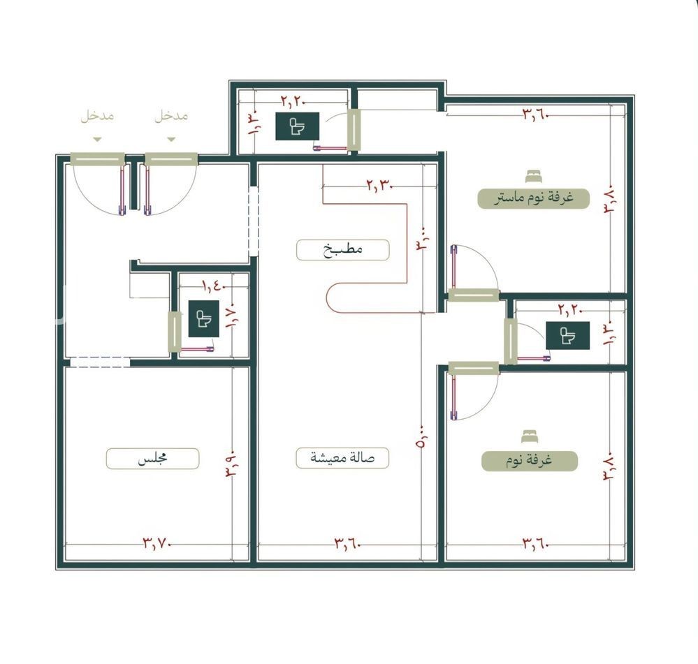 3 bedroom apartment in Al Nuzhah, Jeddah 3