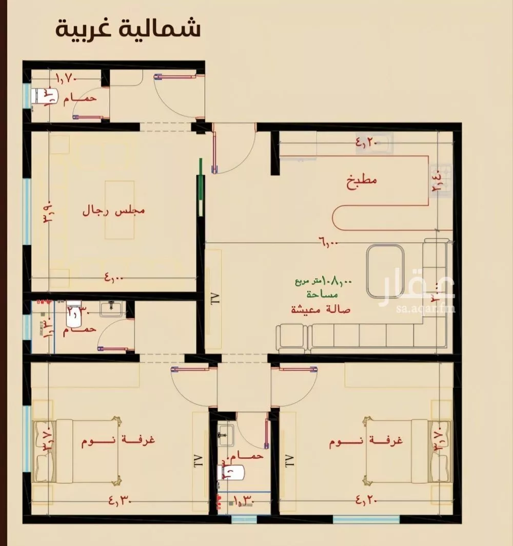 3 bedroom apartment in Al Nuzhah, Jeddah 5