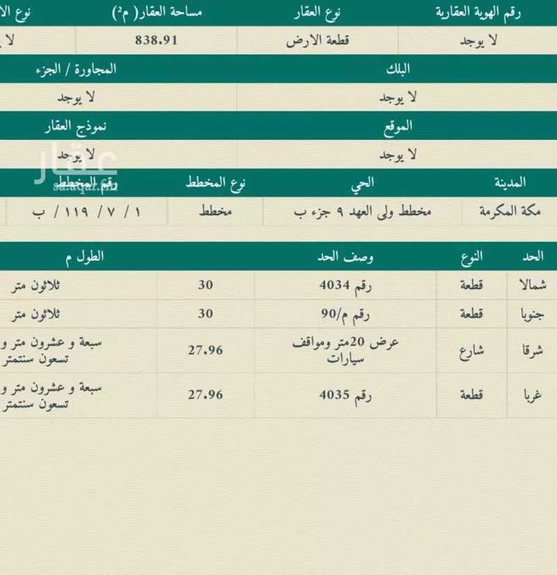 838 sqm land in Al Ukayshiyyah 4