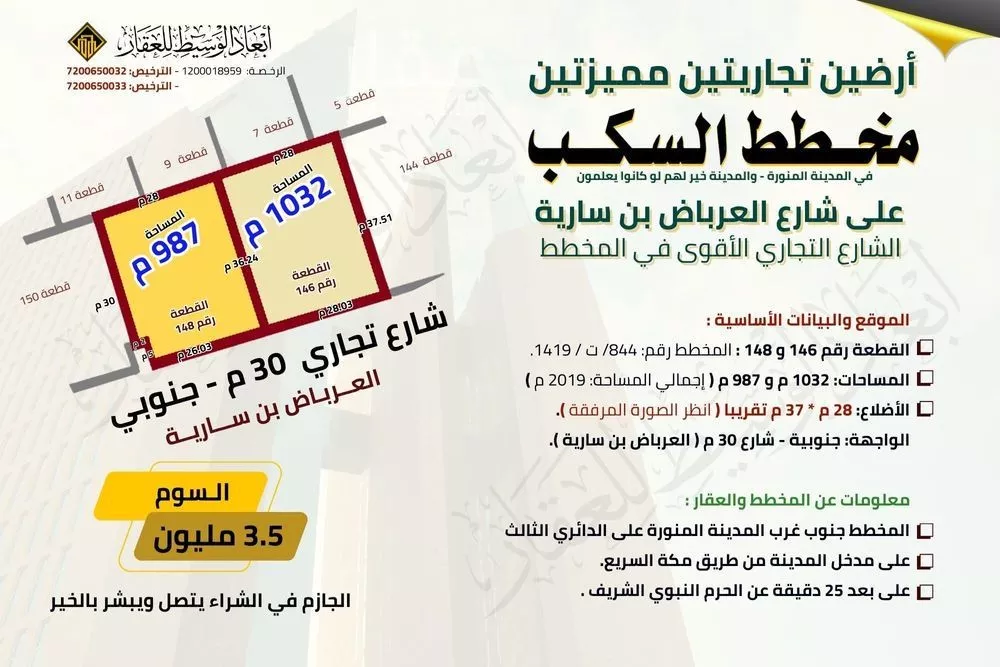 أرض 400 م² في السكب 5