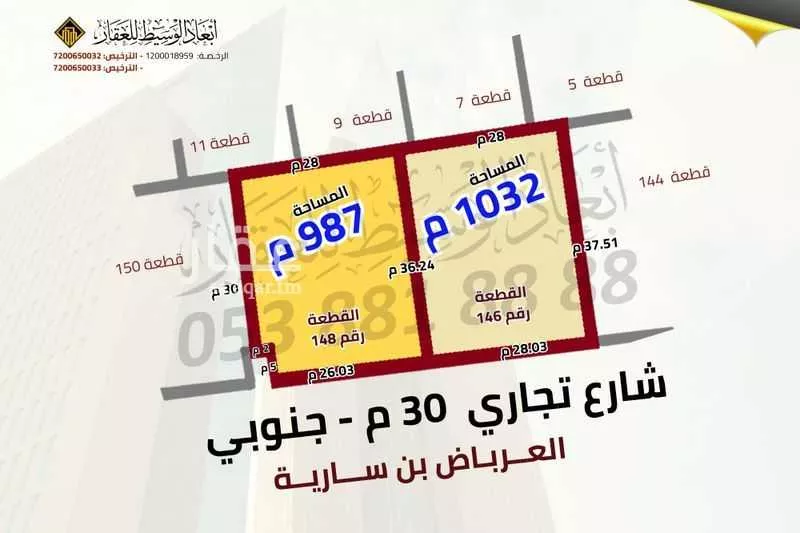 1032 sqm land in Al Sakb 3