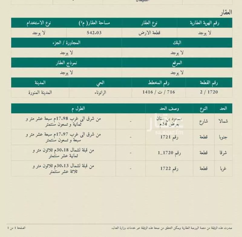 586 sqm land in Al Ranuna 8