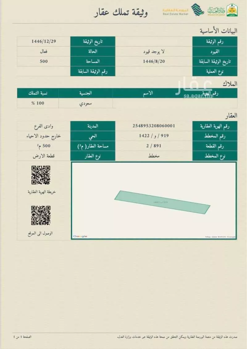أرض 829 م² في الجصة 2