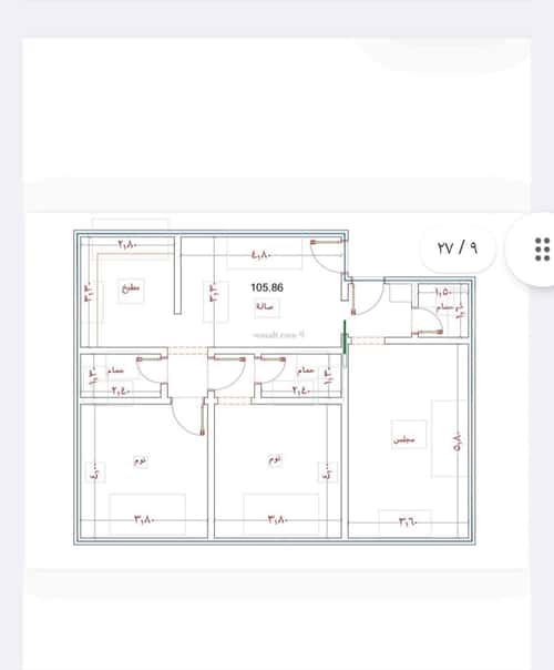 3 bedroom apartment in Al Nuzhah, Jeddah 5