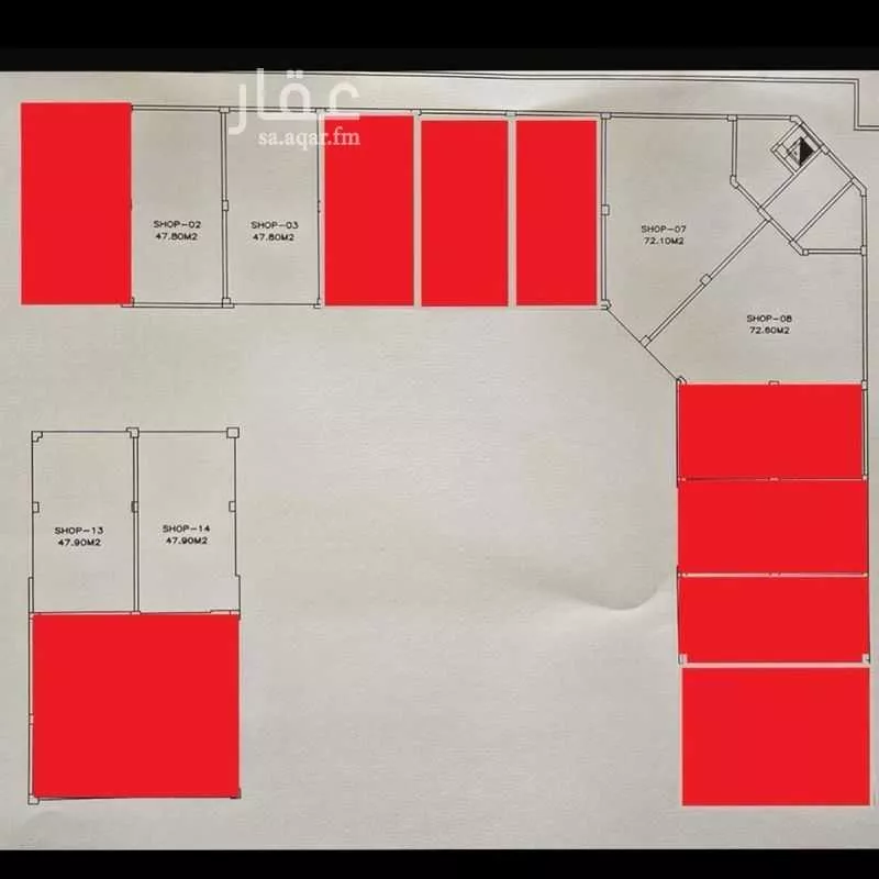 2360 sqm shop in Al Aqiq 2