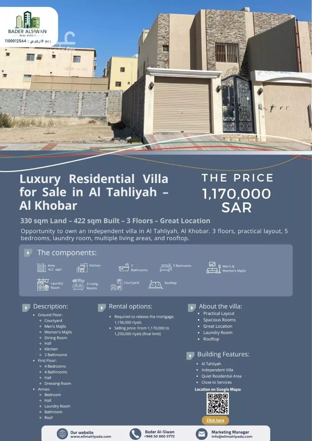 5 bedroom villa in At Tahliyah 2