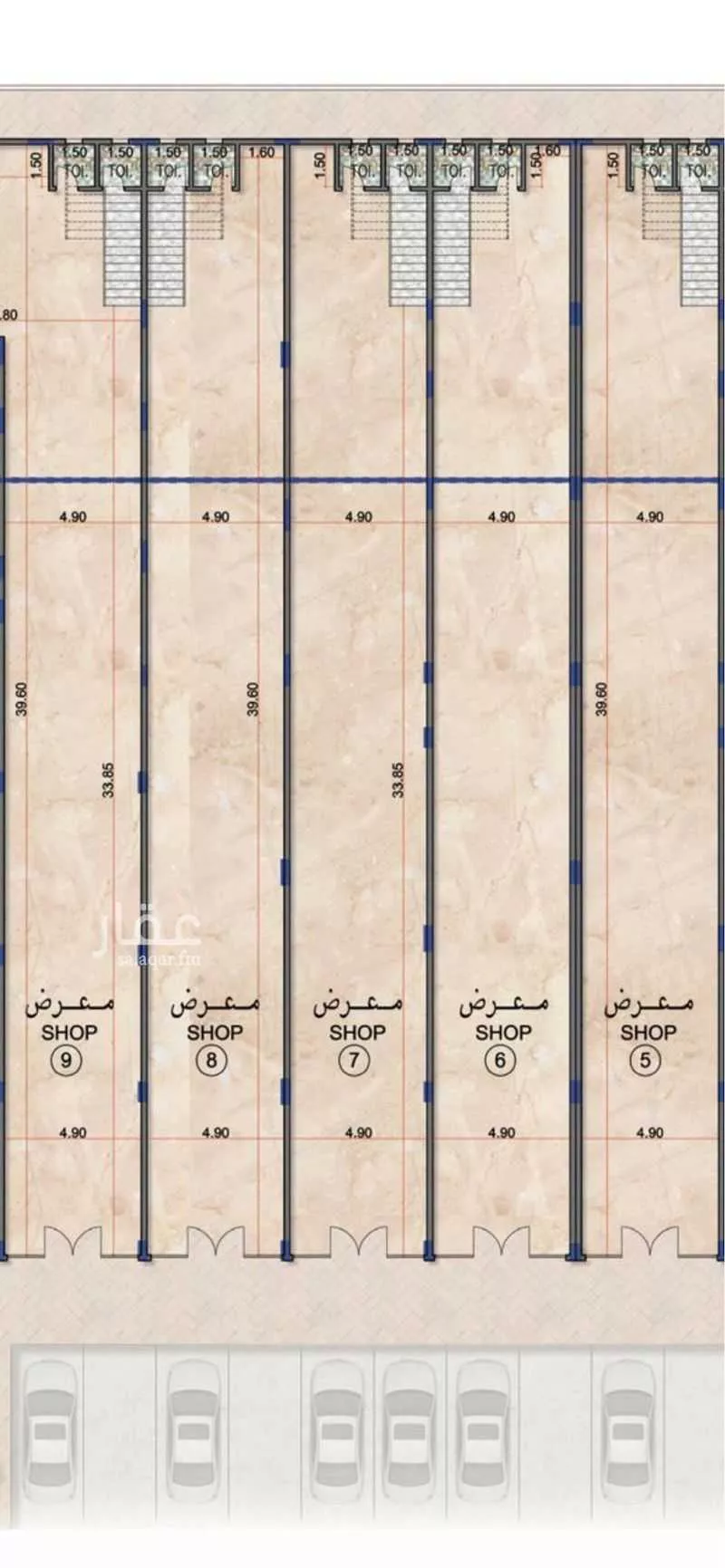 3596 sqm shop in Al Narjis 4