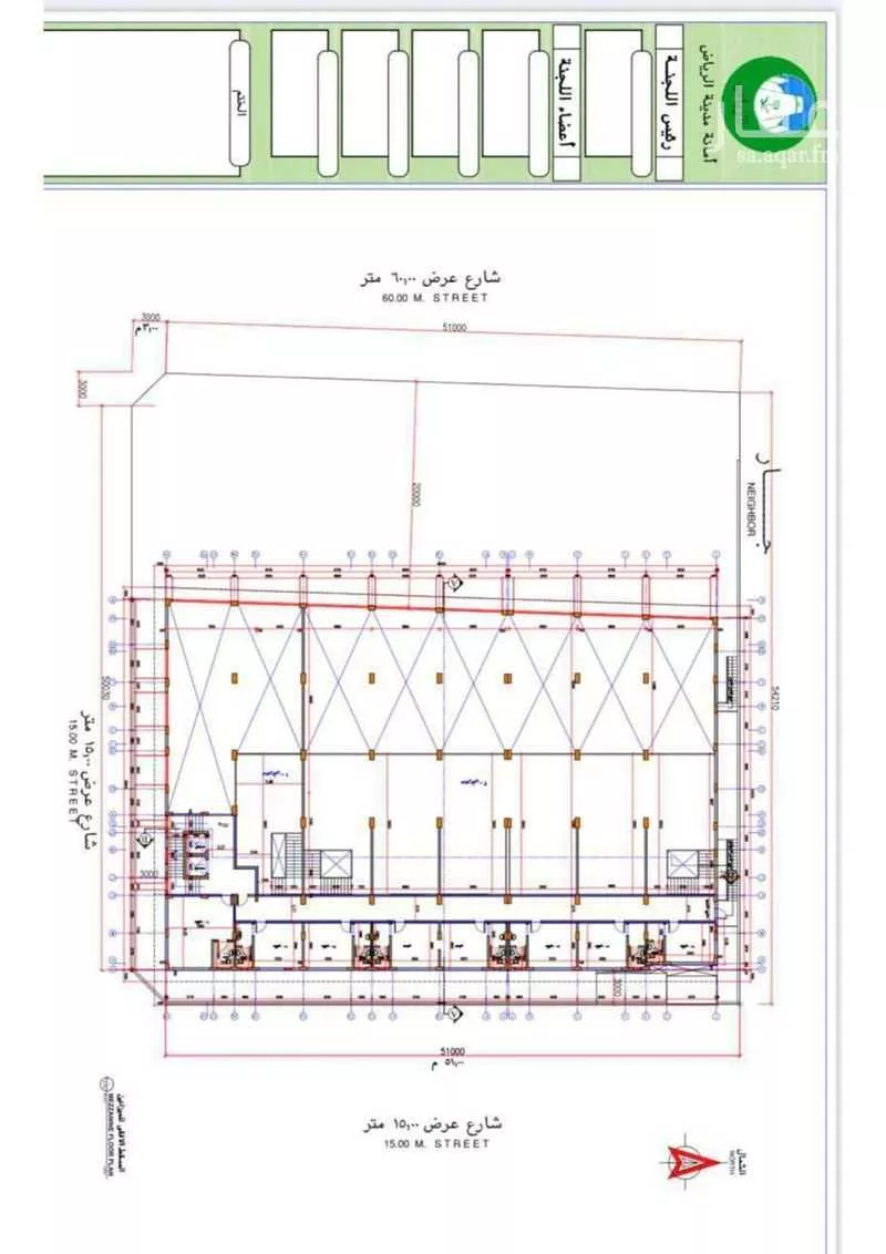 مكتب 840 م² في الياسمين 5