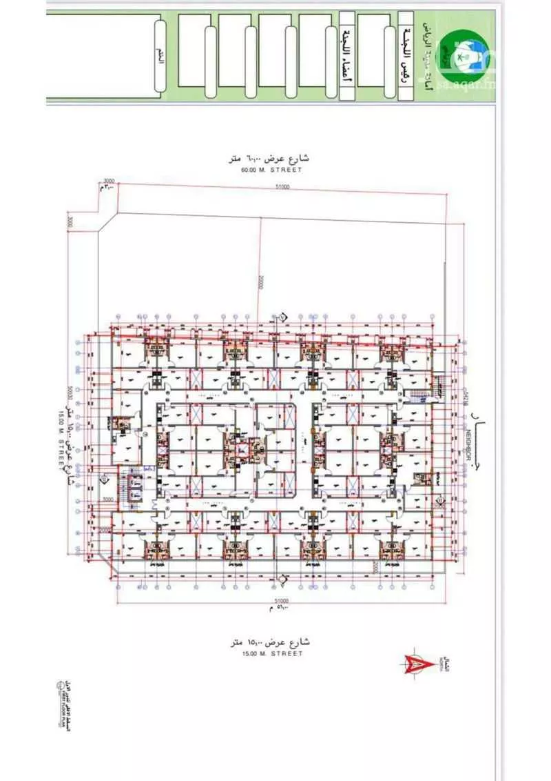 مكتب 840 م² في الياسمين 6