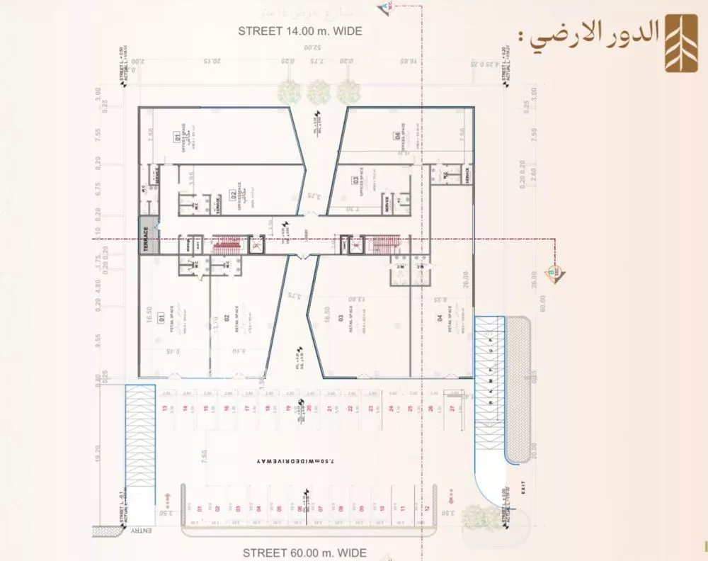 عمارة 3120 م² في الياسمين 7