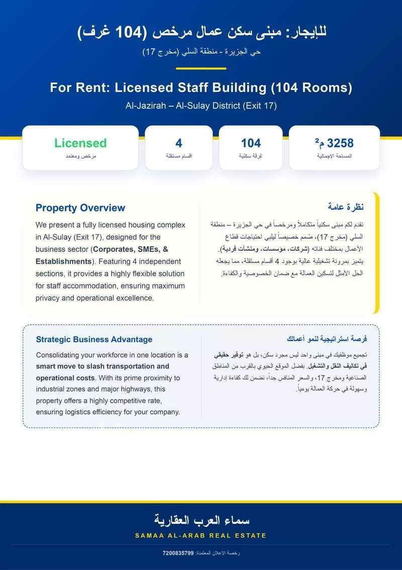 3258 sqm building in Al Jazirah 3
