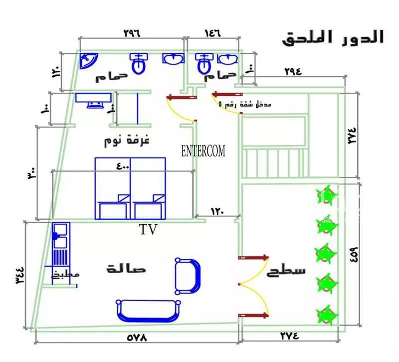 عمارة 55 م² في النزهة 6