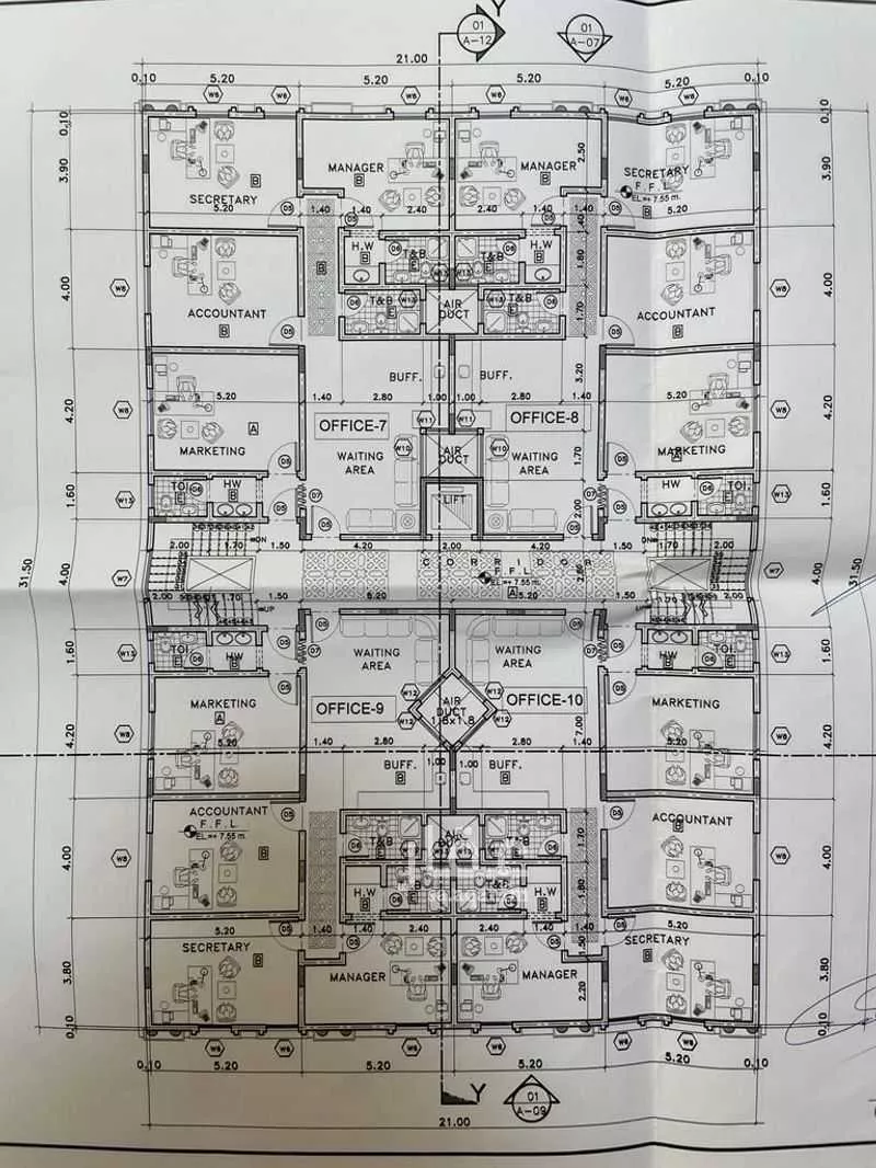 عمارة 1000 م² في هجر 2