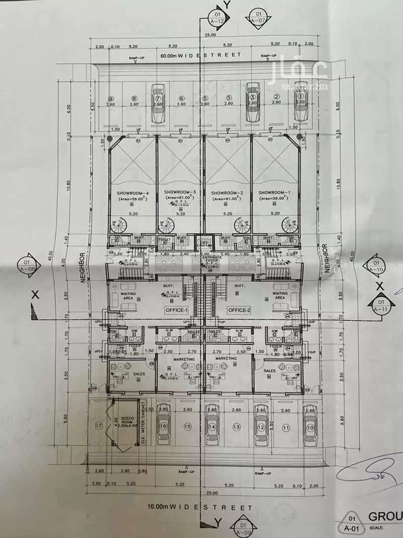 عمارة 1000 م² في هجر 3