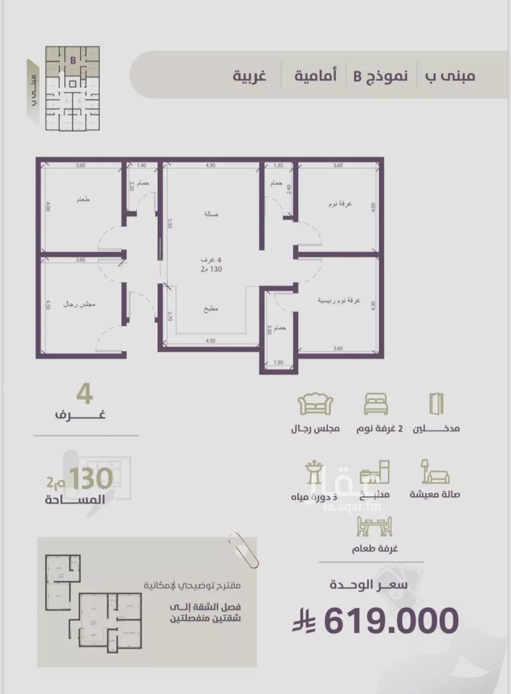 4 bedroom apartment in Al Zahra, Jeddah 5
