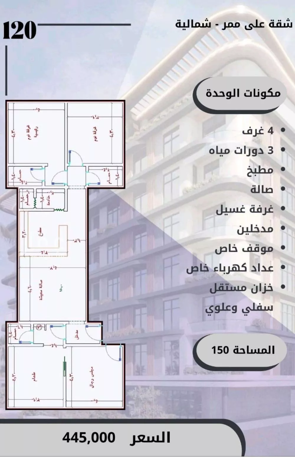 4 bedroom apartment in Al Wahah, Jeddah 5
