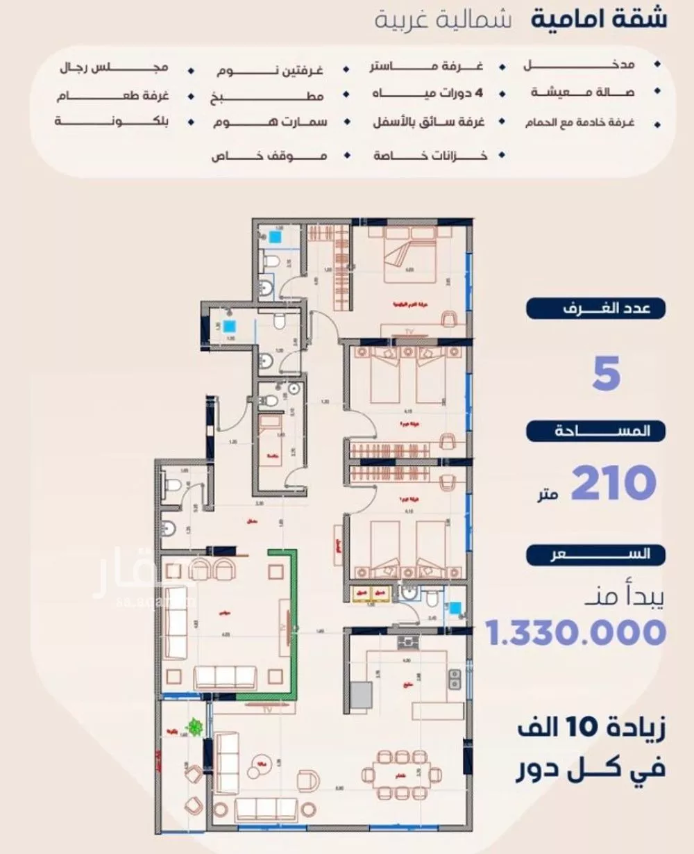 7 bedroom apartment in Al Zahra 12