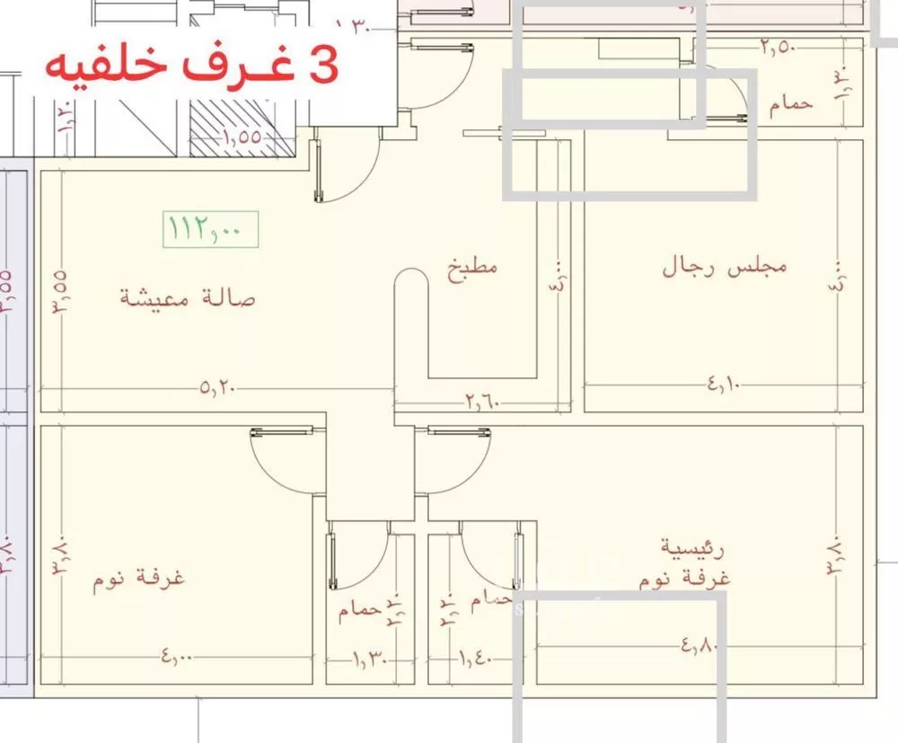 3 bedroom apartment in Al Thaghr 2