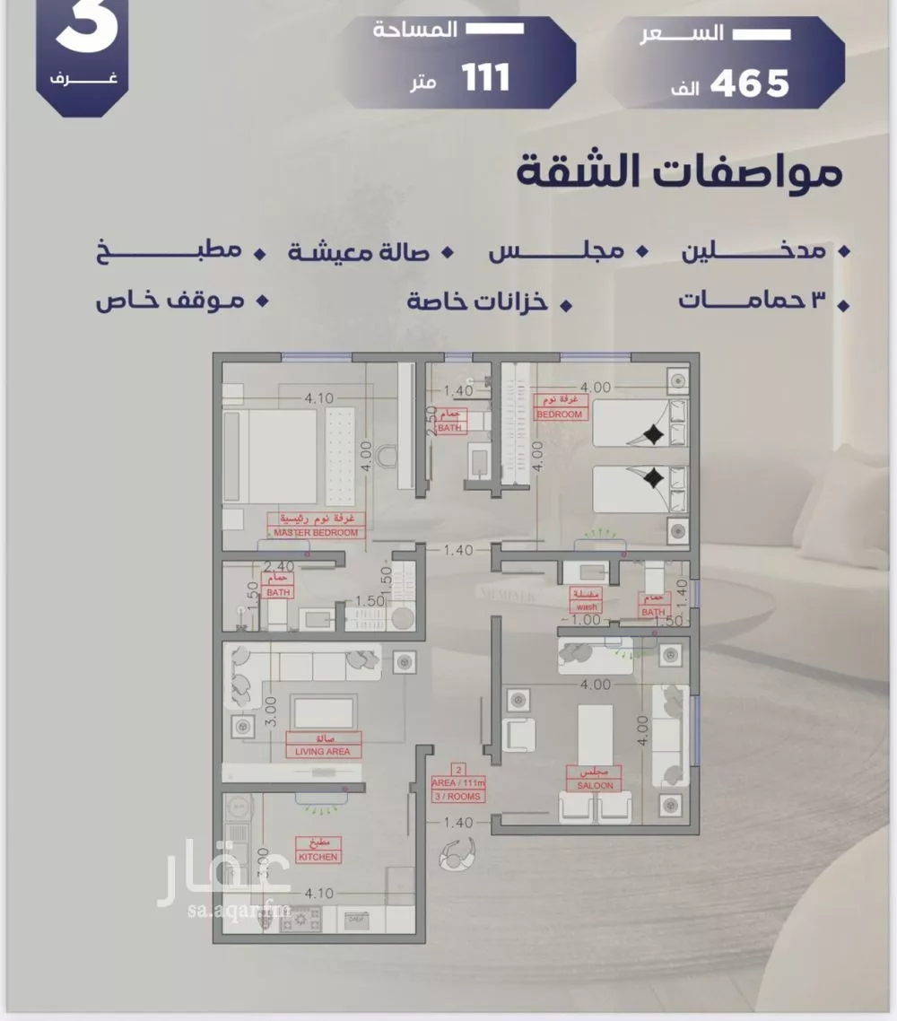 5 bedroom floor in Al Salamah 6