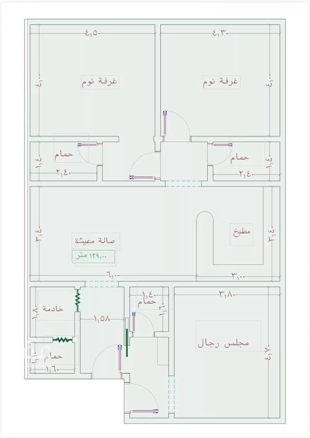 شقة 3 غرف في الجامعة 2