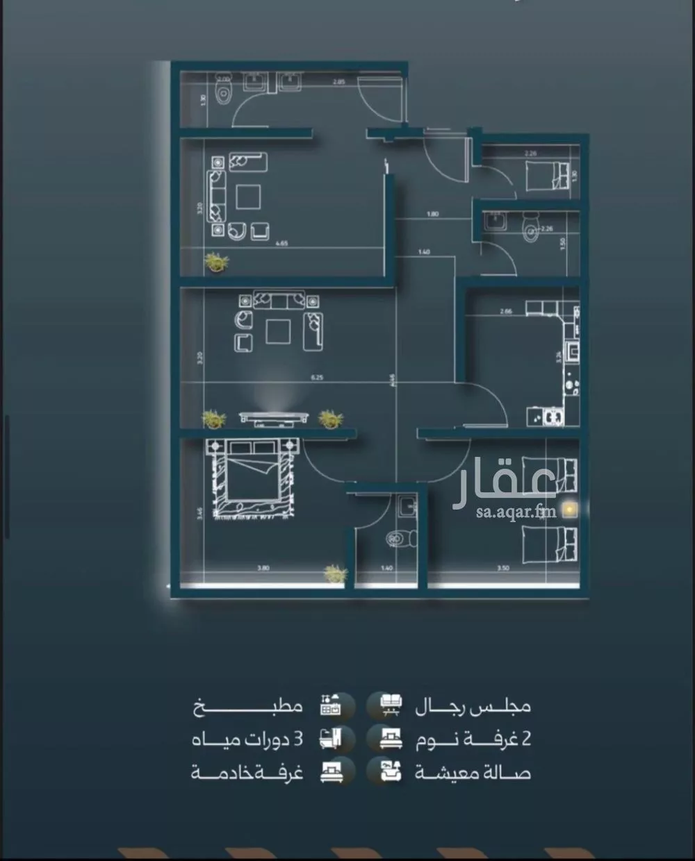 3 bedroom apartment in Al Salamah 5
