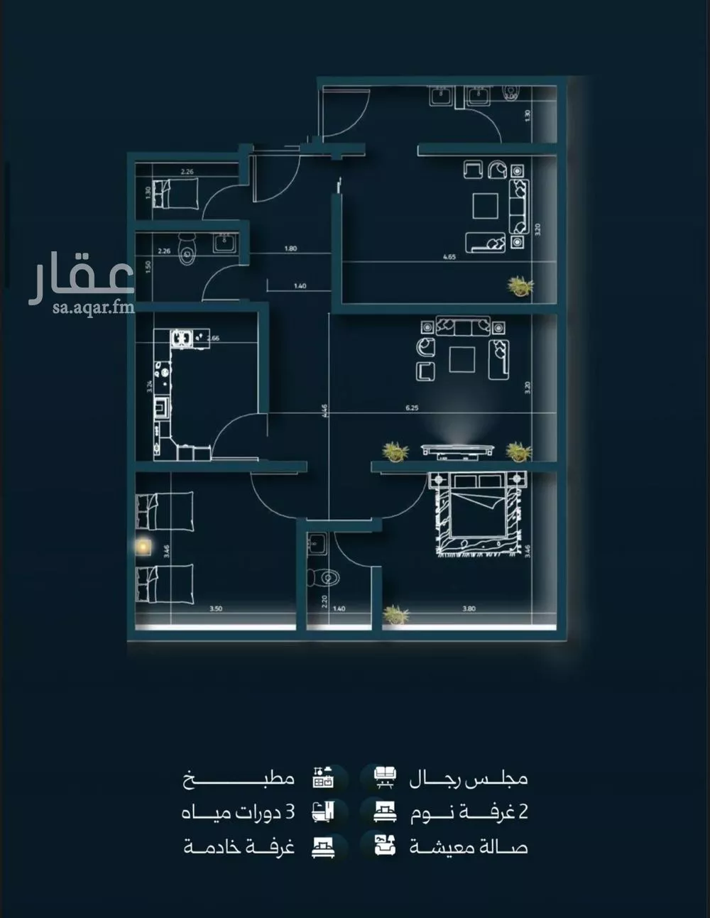 3 bedroom apartment in Al Salamah 5