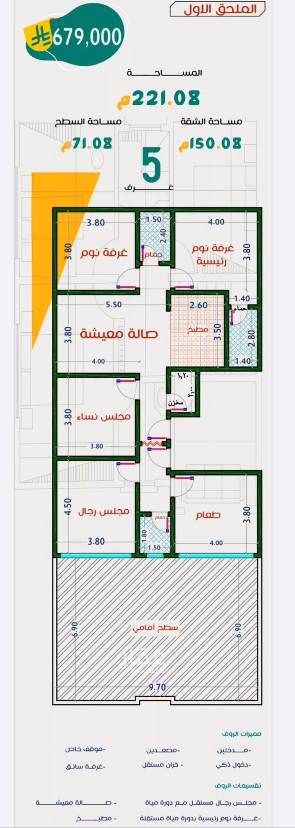 4 bedroom apartment in Al Rabwa 2