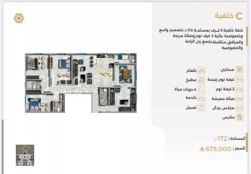 5 bedroom apartment in Al Naeem 2