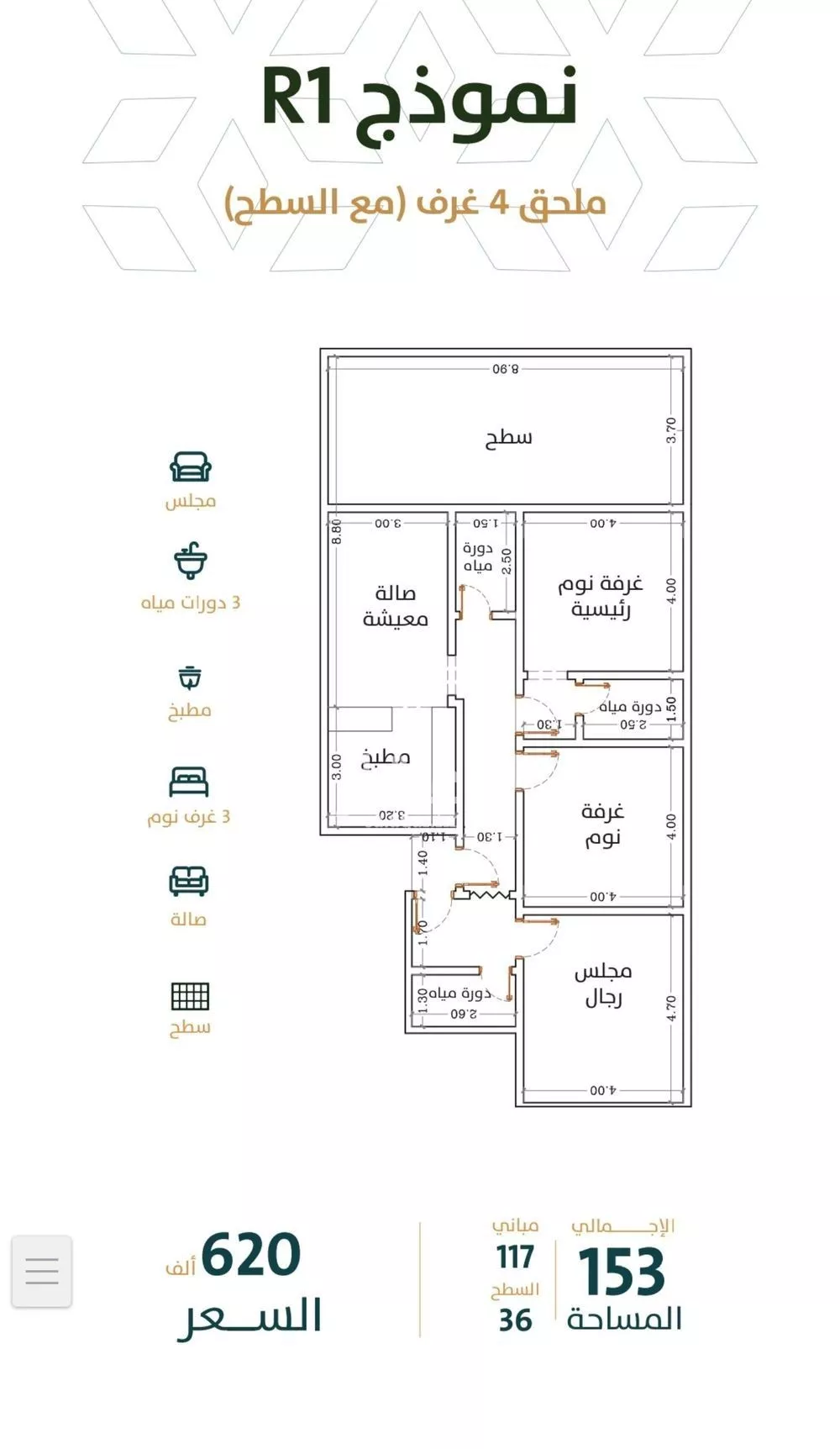 4 bedroom apartment in Al Rabwa 2