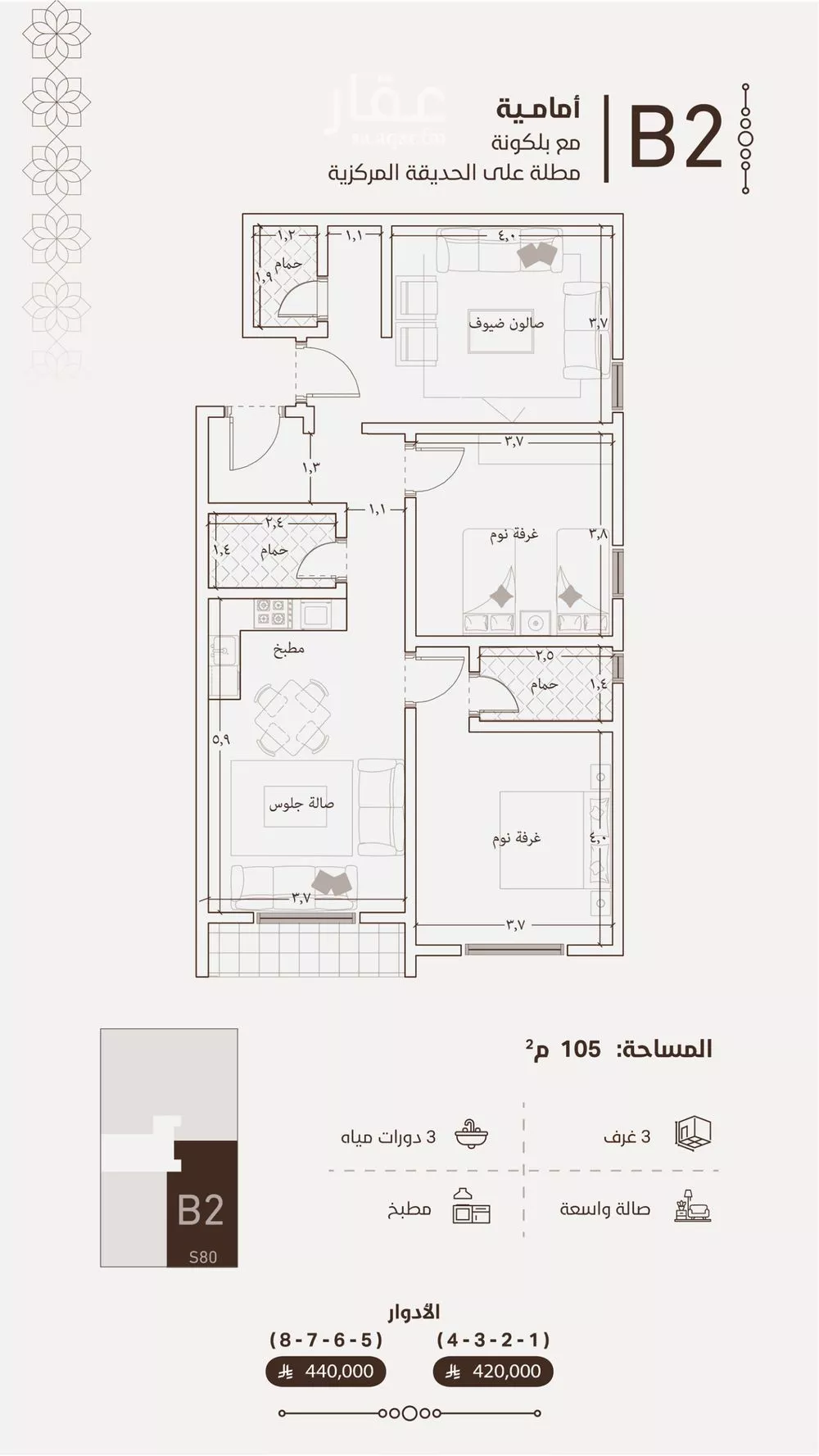 2 bedroom apartment in Al Fayha 7