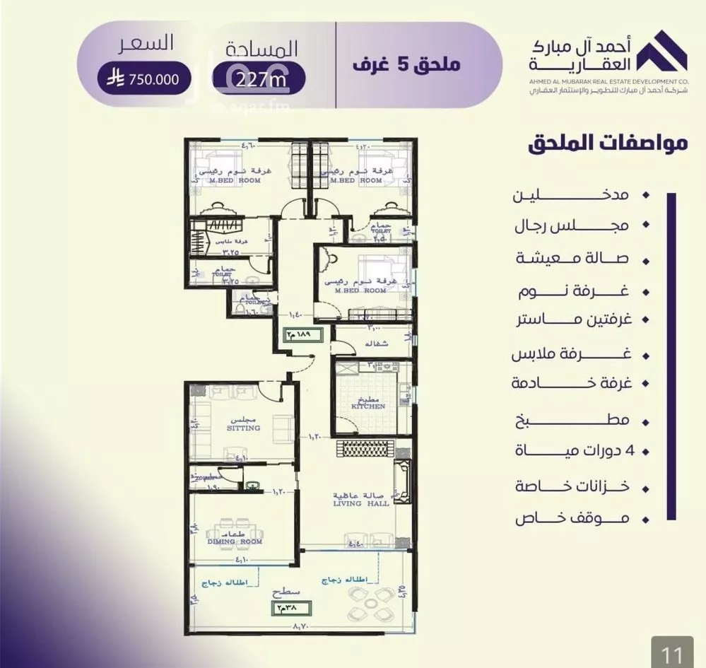 5 bedroom floor in Al Safa 5