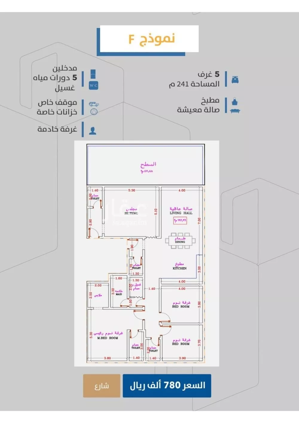 5 bedroom apartment in Al Safa 3