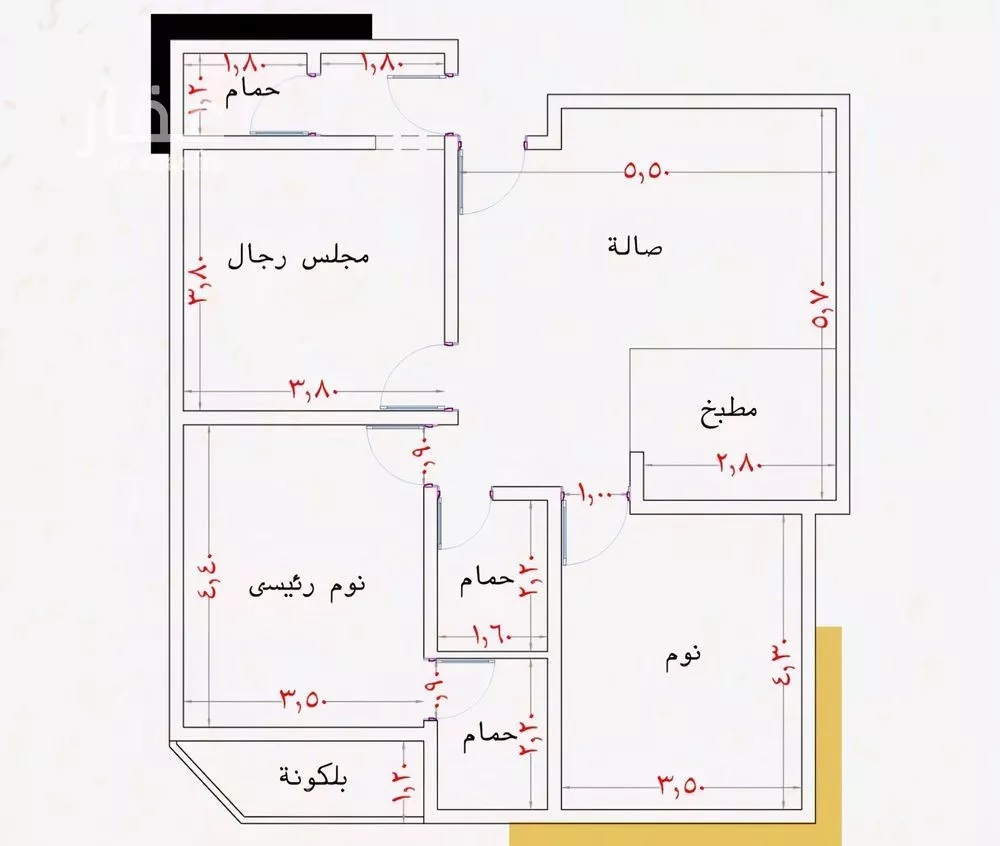 شقة 3 غرف في الريان 6