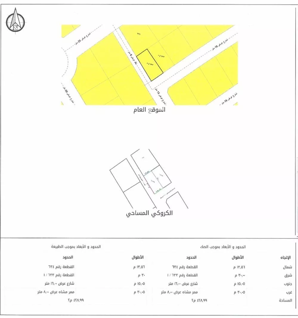 أرض 428 م² في الشعلة 3