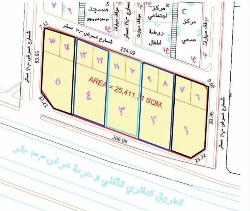 25411 sqm land in Ash Shulah 3