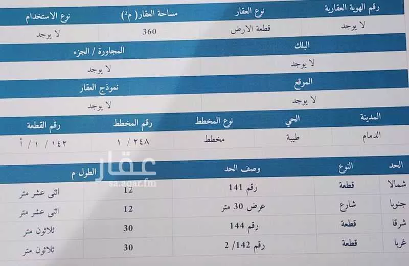 360 sqm land in Taibah 4