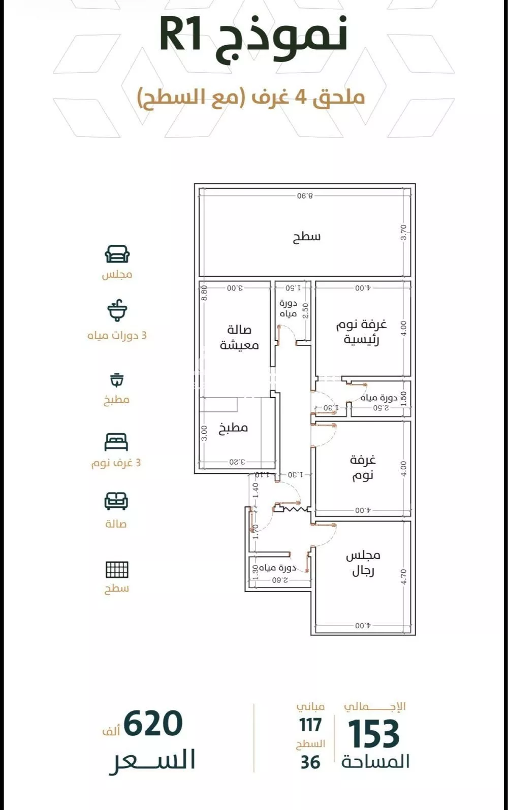 2 bedroom apartment in Al Rabwa 2