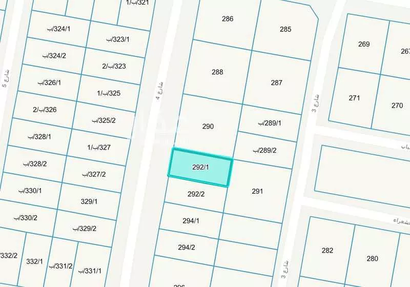 343 sqm land in Al Fardus 3