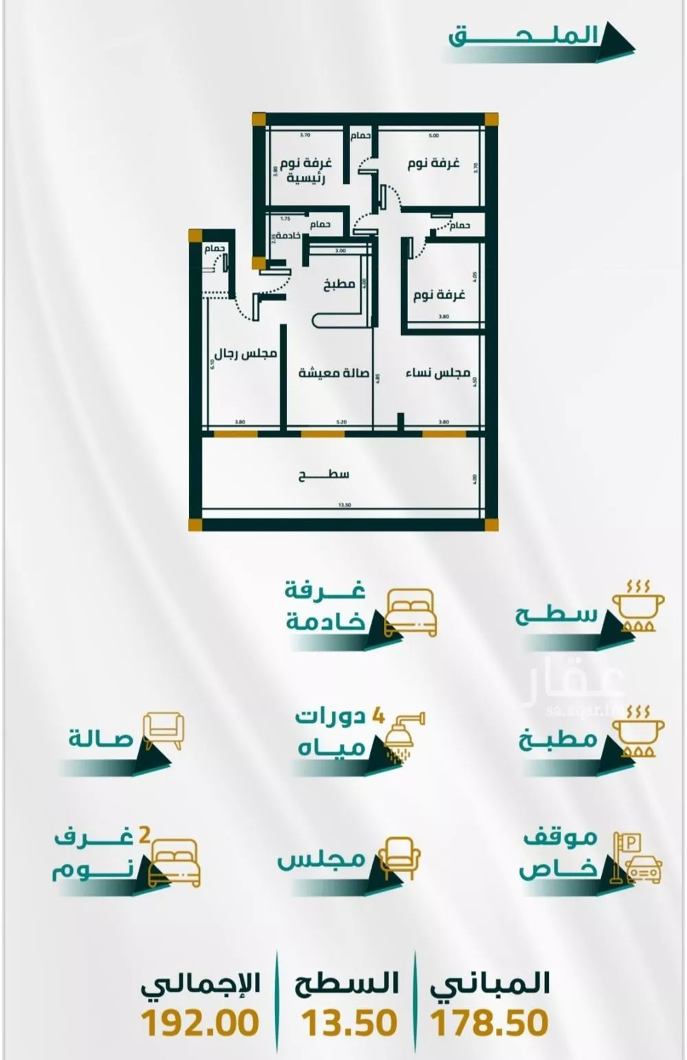 شقة 5 غرف في الفيحاء 4