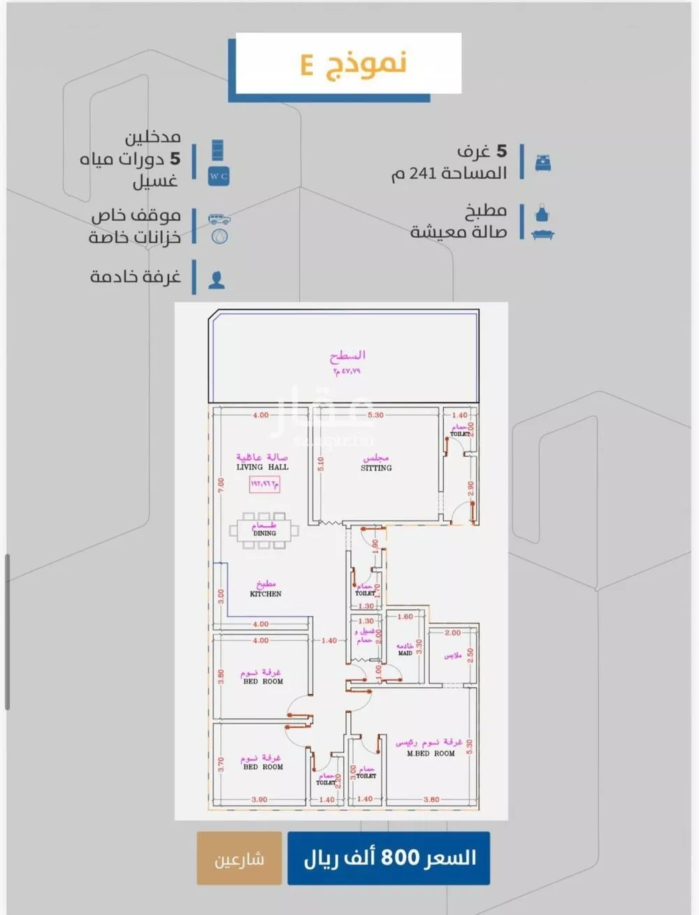 5 bedroom apartment in Al Safa 3