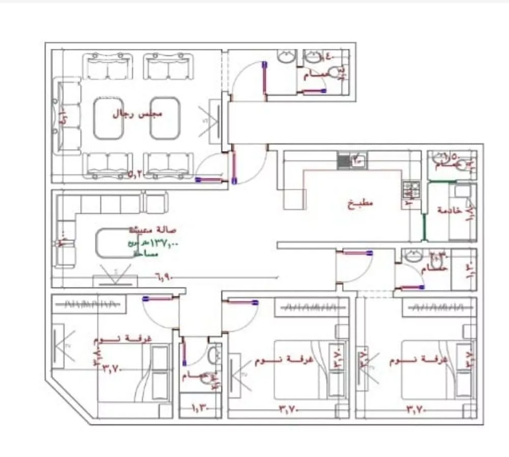 4 bedroom apartment in Al Rabwa 2