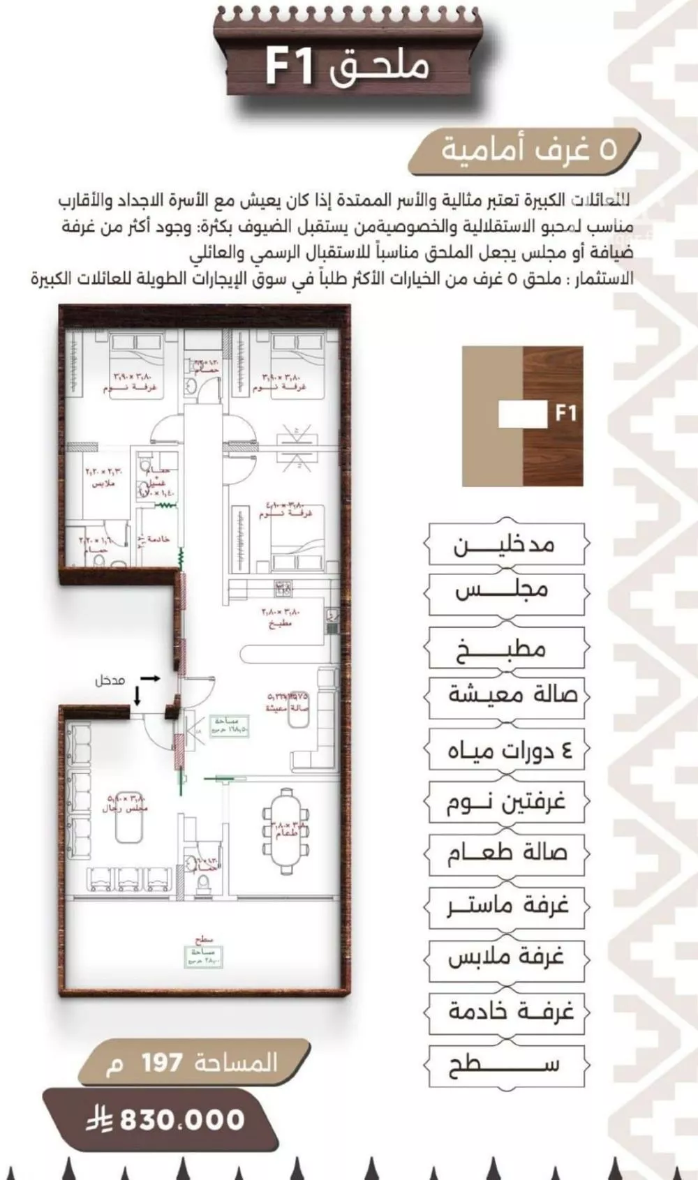 5 bedroom apartment in Al Naeem 2