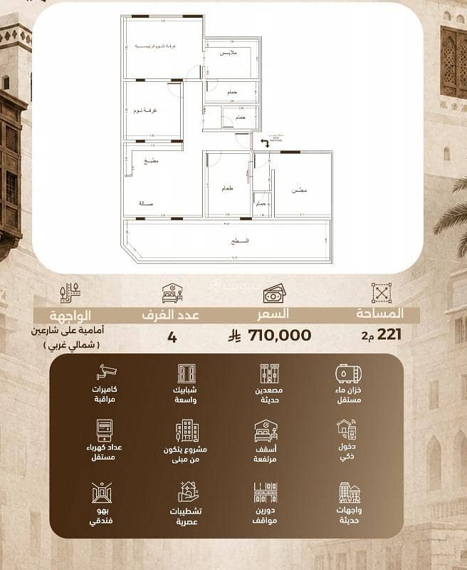 4 bedroom apartment in Al Sharafiyah, Jeddah 5
